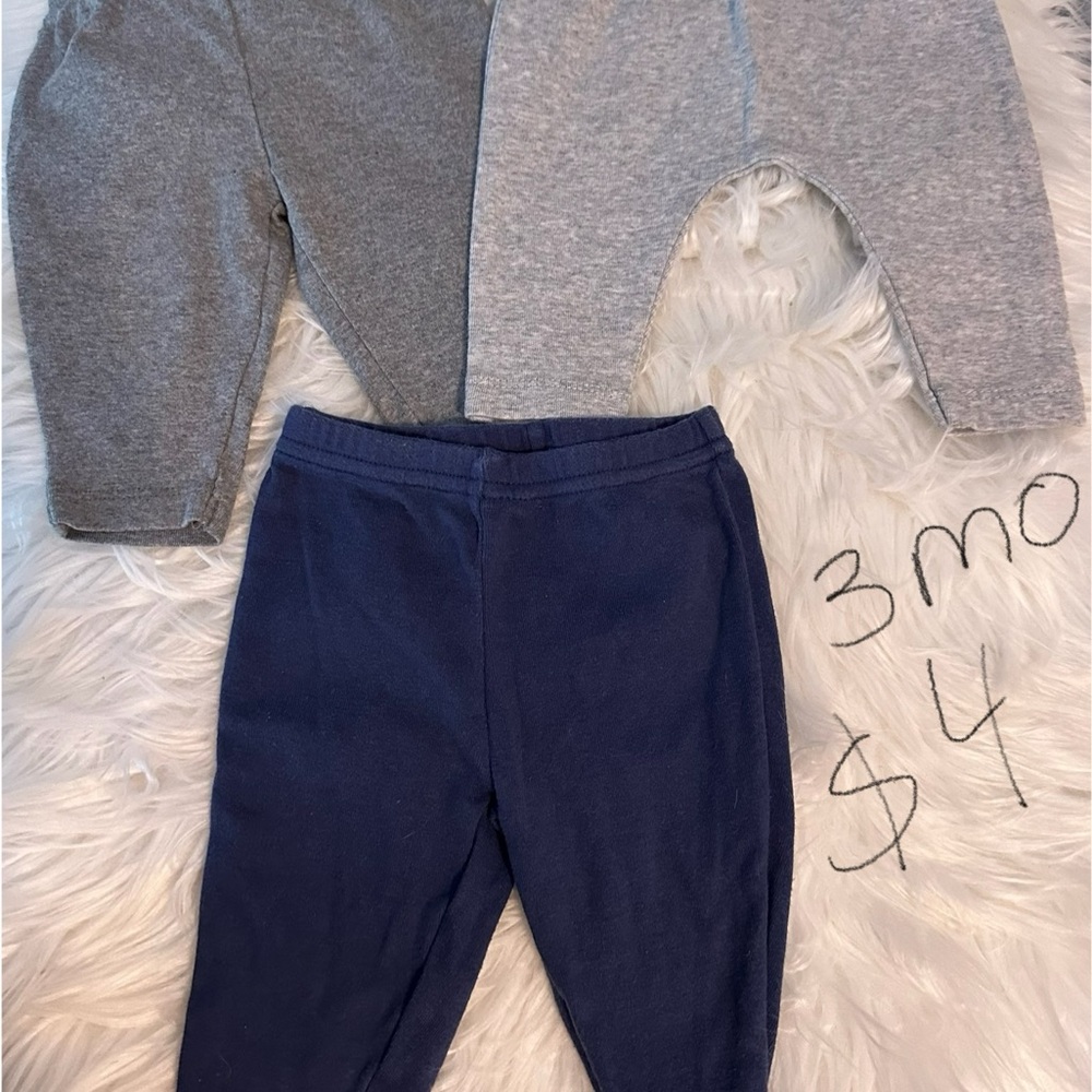 Cozy Kids' Bottoms Set - Gray and Blue